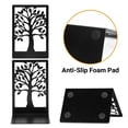 thumbnail image 4 of MOSENSE Bookends 2 Pair, Black Metal Tree Bookends for Shelves, Unique Decorative Book Holders for Home Office School,7 x 4.7 x 3.5', 4 of 7