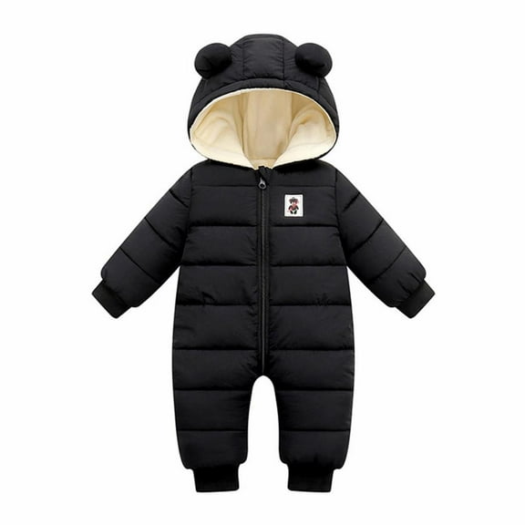Kayannuo Christmas Newborn Infant Baby Boys Hooded Girls Thick Snowsuit Romper Coat Outwear