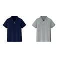 thumbnail image 1 of (2-Pack) Rinsvye Kids Boys Girls Short Small Place Sleeve Shirt Button Closure Kid Undershirt Comfortable & Soft Fabric, 1 of 6