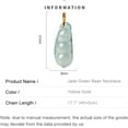 thumbnail image 2 of 14K Gold Jade Green Bean Necklace, Lucky Jade Necklace - Perfect Birthday and Mother's Day Gift for Mother, Wife and Girlfriend, 2 of 5