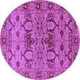thumbnail image 1 of Ahgly Company Indoor Round Oriental Purple Industrial Area Rugs, 7' Round, 1 of 4