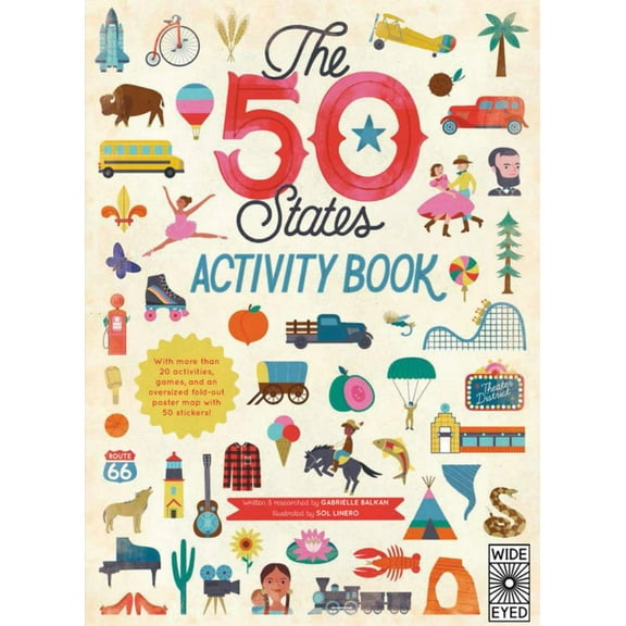 50 States: Activity Book: Maps of the 50 States of the USA