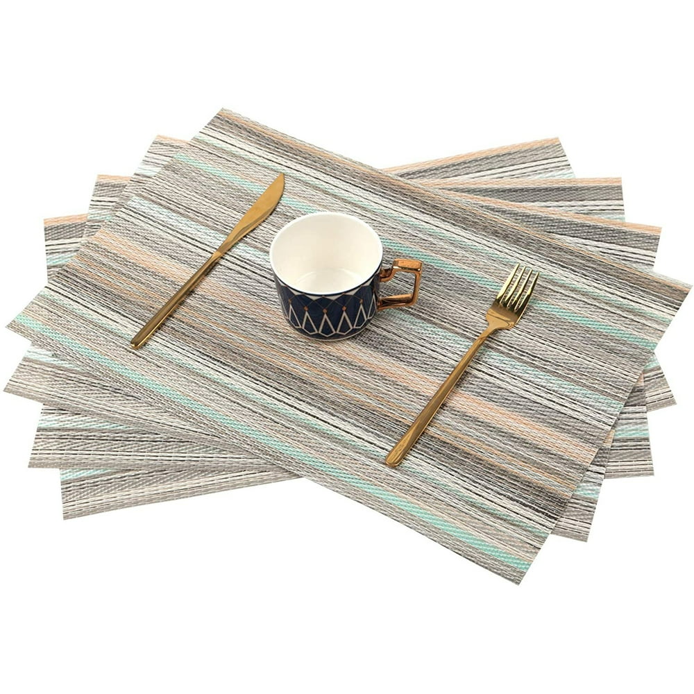 Stylish Placemats for Dining Table Set of 4, Doingart Thicker and