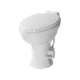 thumbnail image 5 of Lippert Flow Max RV Toilet with Elongated Ceramic Bowl 18" Standard Profile Full Size Soft Close Lid Porcelain White, 5 of 8