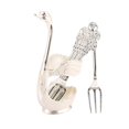 thumbnail image 1 of Juego de Soporte de Base de Cisne Decorativo de metal BLESIY Vajilla de postre Blanco Argenta, 1 of 8