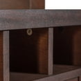 Home Source Corner Bar Unit with Two Glass Shelves, Builtin Wine Rack, and Lower Glass