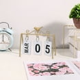 thumbnail image 5 of Perpetual Desk Calendar, Daily Flip Calendar, Vintage Desktop Standing Calender, Daily Flip Aesthetic Desk Accessories for Home Office Decor, 5 of 6