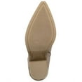 thumbnail image 4 of SUN STONE Womens Beige Goring Comfort Abiigail Pointed Toe Block Heel Zip-Up Booties 11 M, 4 of 4