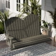 thumbnail image 3 of Wildridge Heritage Porch Swing, Dark Gray - Outdoor Weather Resistant Recycled Plastic Furniture for Patio, 3 of 4