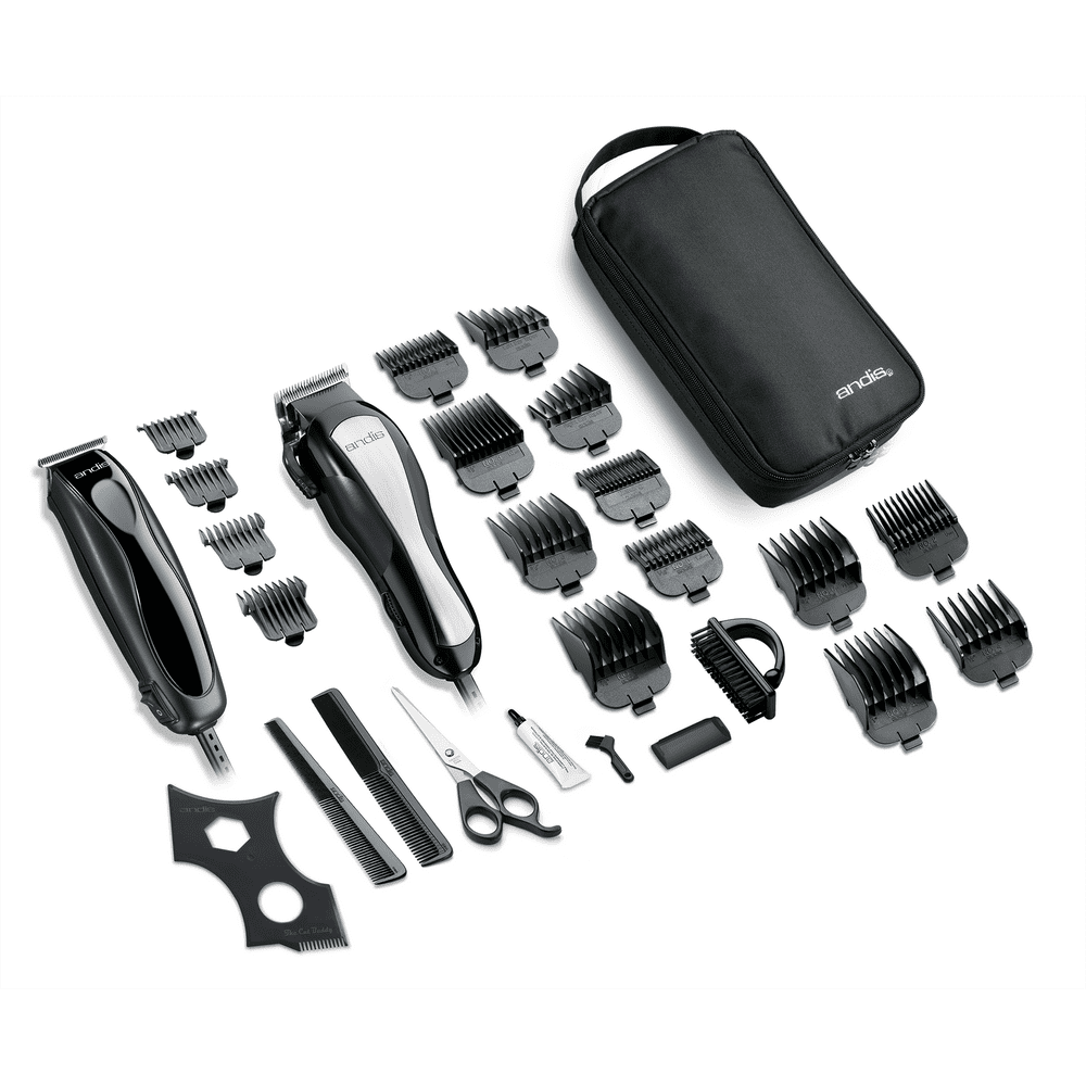 Andis Headliner Combo Haircutting Kit, Black, 28Piece Kit with Bonus