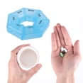 thumbnail image 4 of Unique Bargains Lightweight 7 Grids Polygonal Pill Case Clear Blue, 4 of 6