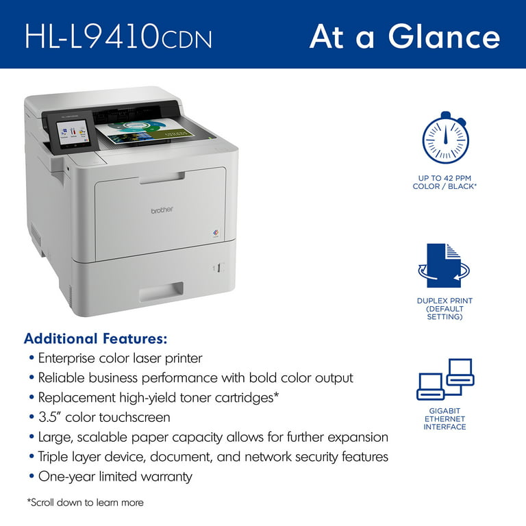 Brother HLL8360CDW  Business Color Laser Printer w/ Low-Cost Printing