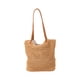 thumbnail image 1 of Bolso de hombro para mujer, estilo bohemio, tejido, elegante, tipo cartera, bolso tote tejido Caqui 30cmx34cm, 1 of 9