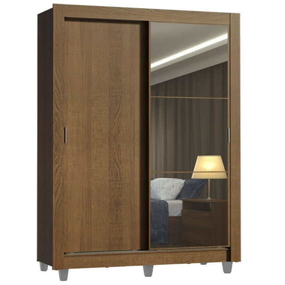 Ropero Closet Madesa 2 Puertas de 1 Espejo con Pies MM