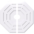 thumbnail image 1 of Ekena Millwork CMP40WN2-06000 40 in. OD x 6 in. ID Square Westin Architectural Grade PVC Contemporary Ceiling Medallion - 2 Piece, 1 of 1