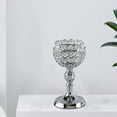 thumbnail image 2 of Candelabro de cristal para decoración de dormitorio y aniversario Plata L, 2 of 6