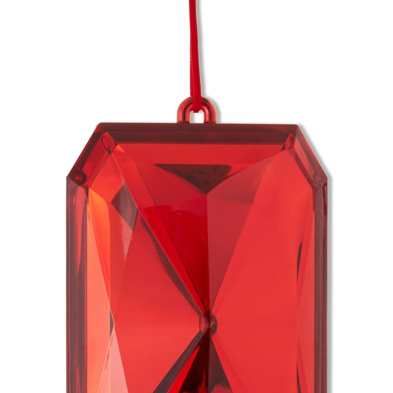 Red Jumbo Gem Christmas Ornament, 8", by Holiday Time