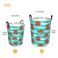 thumbnail image 4 of KLL Octopuses Waterproof Foldable Laundry Hamper Bucket with Handles for Storage Bin,Kids Room,Home Organizer (Small ), 4 of 7