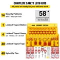 thumbnail image 3 of VEVOR 58 pcs Lockout Tagout Kits, Electrical Safety Loto Kit Includes Padlocks, Lockout Station, Hasp, Tags & Zip Ties, Lockout Tagout Safety Tools for Industrial, Electric Power, Machinery, 3 of 9