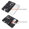 thumbnail image 4 of Mosiso 15.4" 15.6" Polyester Laptop Sleeve Bag for MacBook Dell HP Lenovo Acer Asus, Water Repellent Notebook Bag Case Cover, Black Marble, 4 of 7