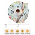 thumbnail image 6 of 15 Inch Round Placemats Set of 4, Easter Non Slip Heat Insulation PP Table Mats, Spring Farmhouse Bunny Flower Teal Wood Grain Washable Place Mats for Kitchen Dining Party Table Decor, 6 of 7