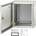 thumbnail image 3 of SKYSHALO Steel Electrical Box 12” x 10” x 6”, Carbon Steel Hinged Junction Box, IP65 Weatherproof Metal Box Wall-Mounted Electronic Equipment Enclosure Box with Mounting Plate, 3 of 9