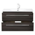 thumbnail image 6 of Cutler Kitchen and Bath Silhouette 36" Wood/Marble Bathroom Vanity in Walnut, 6 of 7