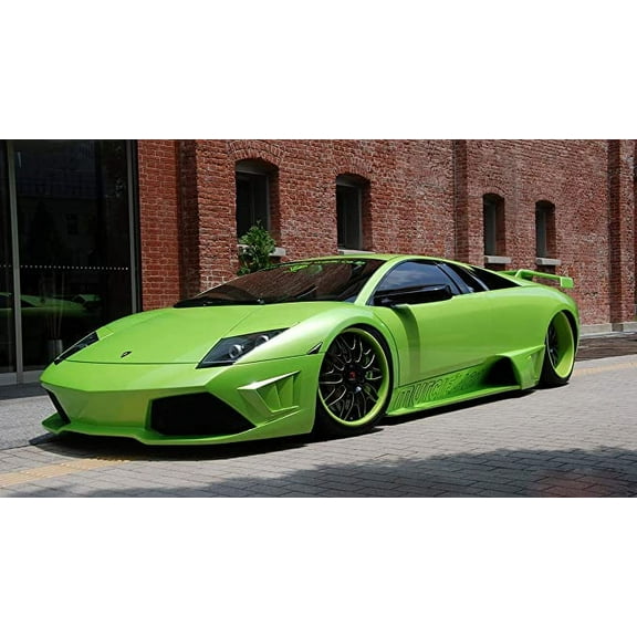 Iconic Arts Supercar- Lamborghini Murcielago Green Laminated 24x36 Poster