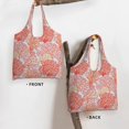 thumbnail image 3 of Xecao's Corals Canvas Tote Bag is a versatile choice for women, serving as a stylish beach bag, shopping bag,and reusable grocery bag., 3 of 5