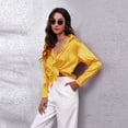 thumbnail image 4 of Fashion Blouse Shirt for Women New Arrival Imitation Silk and Satin Long Sleeve Top Casual Clothing, 4 of 6