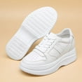 thumbnail image 6 of CMR CHAMARIPA Height Increasing Shoes For Women - Elevator Sneakers For Women - Casual Women's White Wedge Sneakers 8CM / 3.15 Inches, 6 of 8