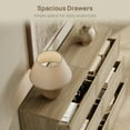 thumbnail image 5 of SICOTAS Small 3-Drawer Dresser Nightstand Set of 2, 50.7"W Boho 6 Drawer Dresser with Slide Rails, Rattan Chest of Drawers, Modular Storage Cabinet for Bedroom & Living Room, Natural Oak, 5 of 8