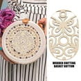 thumbnail image 5 of Wooden Crochet Base Crocheting Bag Bottom Basket Braiding Supplies Beige Color Round Craft Weave, 5 of 6