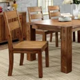 thumbnail image 4 of Rustic Modern Panel Back Chairs Set of 4pc Dining Chairs Dining Room Furniture Dark Oak Solid wood, 4 of 9