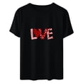 thumbnail image 5 of Kayannuo Love Heart Printed Womens Tees Valentine's Day T Shirts for Women Women's Printed Short Sleeved Round Neck T-shirt Tops, 5 of 6