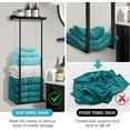thumbnail image 4 of Bathroom Towel Storage Black Towel Holder Aesthetic Towel Racks for Rolled Towels Organizer, 4 of 6