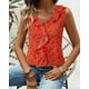thumbnail image 3 of Blusa Gaharu casual de negocios para mujer, sin mangas, roja, XXL, 3 of 5
