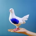 thumbnail image 4 of Modelo de paloma artificial, estatua de paloma, pájaro artificial realista, modelo de pájaro de plumas artificiales para patio de casa al aire libre, 4 of 8