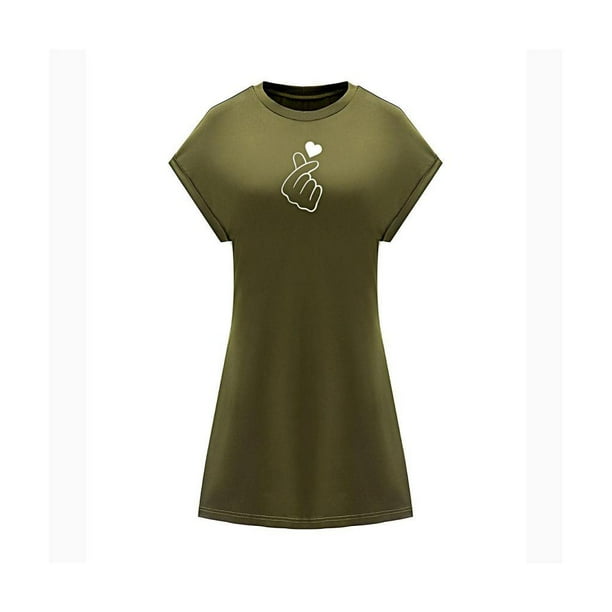 Vestido corto de verano para mujer, minivestido hasta la , para viaje, regalo para mujer M
