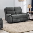 thumbnail image 2 of AC Pacific Ronald Contemporary Reclining Loveseat, Grey, 2 of 6