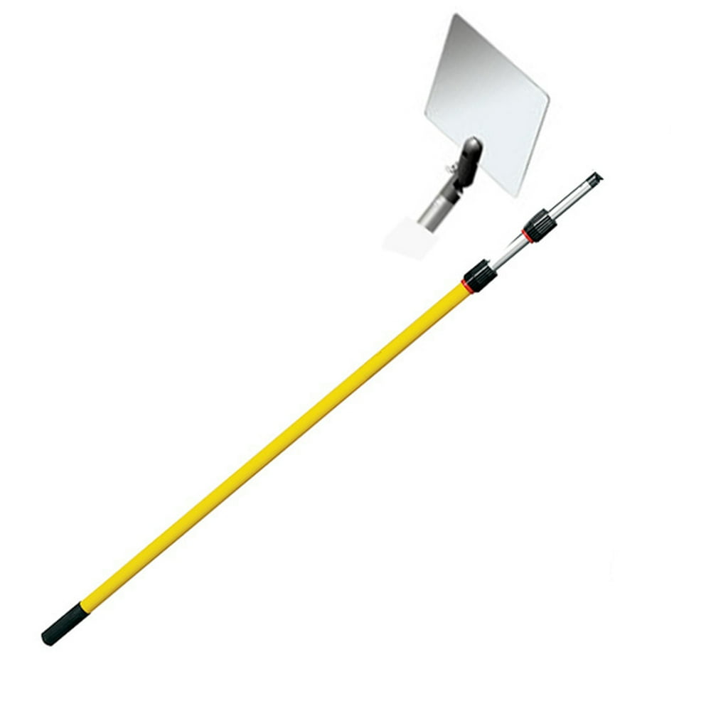 Inspection Mirror Telescoping Pole 4 ft 12 ft, 8 in x 10 inch Mirror