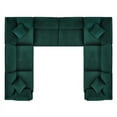 thumbnail image 5 of Modway Commix 8-Piece Down Filled Overstuffed Performance Velvet Sectional Sofa in Green, 5 of 5