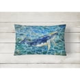 thumbnail image 2 of Carolines Treasures BB5336PW1216 Humpback Whale Canvas Fabric Decorative Pillow, 2 of 3