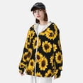 thumbnail image 5 of Goofa Sunflower 6 Printed Women's UPF 50+ Sun Protection Hoodie Jacket Lightweight Long Sleeve Sun Shirt for Women with Pocket Hiking Outdoor-Medium, 5 of 9