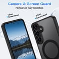 thumbnail image 6 of CASEFIV for Samsung Galaxy S25 Case,with Magnetic Invisible Stand [Military Drop Protection] [Compatible with MagSafe] Shockproof Slim Translucent Anti-Slip,Black, 6 of 8