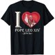 thumbnail image 1 of I Heart Pope Robert Francis Prevost Leo XIV 267th Pope 9 Camiseta, 1 of 2