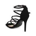 thumbnail image 3 of New Women Qupid Ara-152 Nubuck Open Toe Strappy Stiletto Sandal, 3 of 6