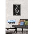 thumbnail image 2 of Treble Clef - Chalk Wall Poster, 14.725" x 22.375", Framed, 2 of 5