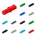 thumbnail image 1 of 50PCS 43093 Axle 1L Pin Friction Ridges Lengthwise Bricks Toys For Technical MOC Buildings Blocks Compatible Mixed color 50pcs, 1 of 6