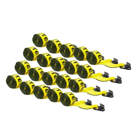 (20 Pack) 4 in. x 27 ft. Winch Strap with Flat Hook